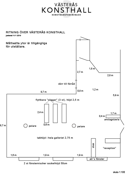 Ritning över lokalen
